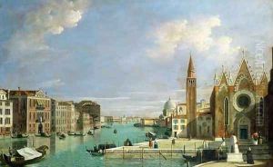 View of Grand Canal Venice from the Church of Santa Maria della Carita to the Bacino by William James