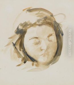 Study Of Francoise's Head by Mary Cassatt