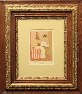 Woman At Mirror by Mary Cassatt
