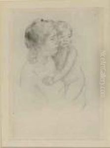 Denise Holding Her Child (breeskin 204) by Mary Cassatt