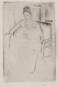 Mrs. Gardner And Her Baby Seated Near A Window Mrs. Gardner And Her Baby Seated Near A Window