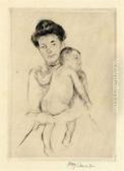 Mother Holding Her Nude Baby - view 1