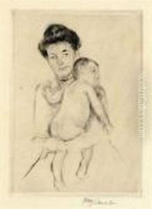 Mother Holding Her Nude Baby