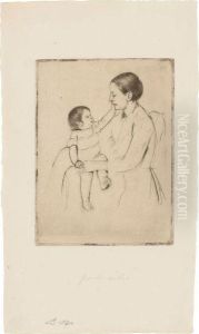 La Caresse by Mary Cassatt