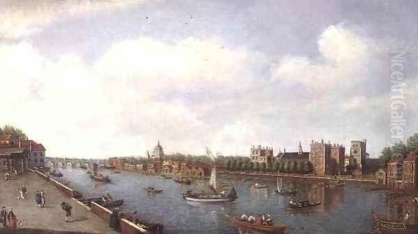 View of the Thames at Lambeth Palace - view 1