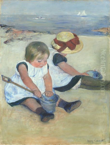 Children Playing On The Beach - view 1