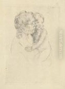 Denise Holding Her Child. by Mary Cassatt