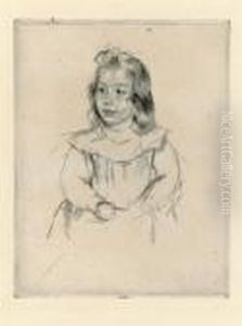 Simone With Clasped Hands Looking Left by Mary Cassatt