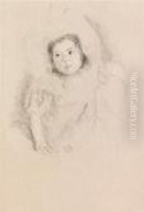 Margot Wearing A Bonnet (no. 1). by Mary Cassatt