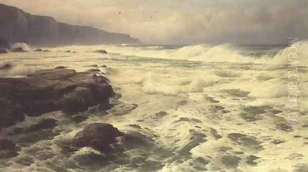 Waves Breaking on a Rocky Shoreline - view 1