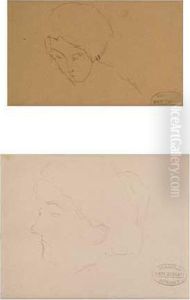Head Of A Woman In Profile by Mary Cassatt