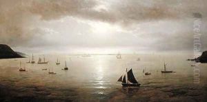 Plymouth Sound by Moonlight by David James