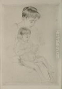 Margot Wearing A Bonnet, No. 1;
Sarasmiling; The Manicure; Looking Into The Hand Mirror, No. 2 by Mary Cassatt