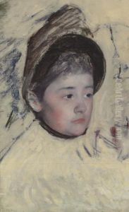 Woman Wearing Bonnet by Mary Cassatt