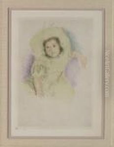Margot Wearing A Bonnet, No. 1; The Manicure by Mary Cassatt