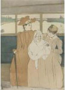 In The Omnibus (breeskin 145; Mathews & Shapiro 7) by Mary Cassatt