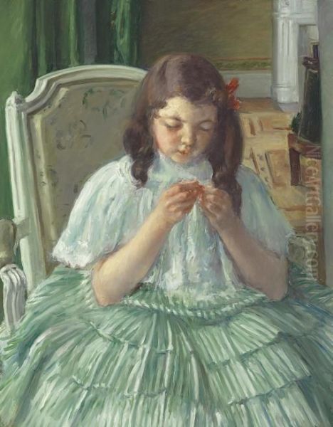 Francoise In Green, Sewing - view 1