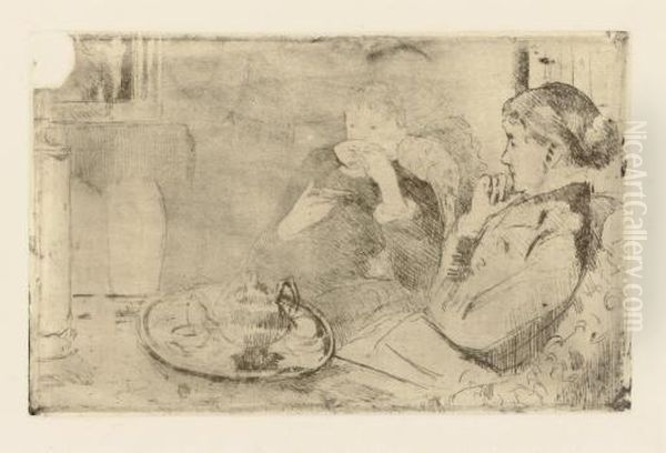 Lydia And Her Mother At Tea (b. 69) - view 1