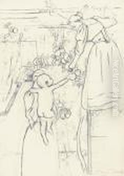 Gathering Fruit: Preparatory Drawing (see B. 157; B. Cr 822) - view 1