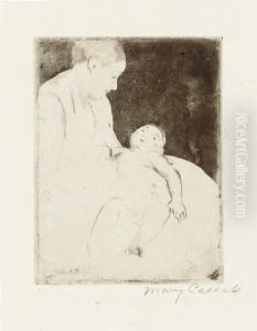 Bill Lying On His Mother's Lap (b. 101) by Mary Cassatt