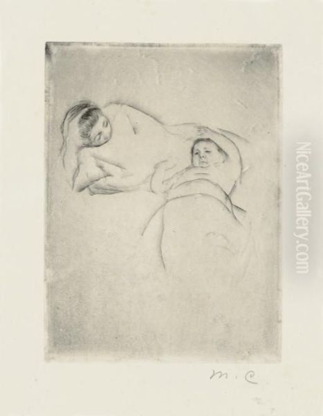 Baby And Nurse Reclining (b. 91) - view 1