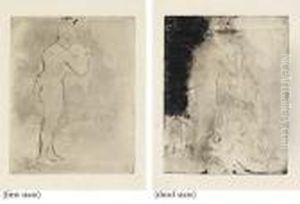 Standing Nude With A Towel: Two States (b. 9) by Mary Cassatt