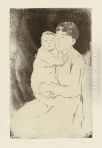 Nurse And Baby Bill (no. 2)(b. 109; Mathews & Shapiro 1) by Mary Cassatt