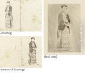 Afternoon Promenade: Final State And Transfer Drawing (b. 33; Not In B. Cr) by Mary Cassatt