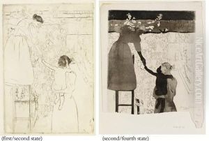 Gathering Fruit: Two States by Mary Cassatt
