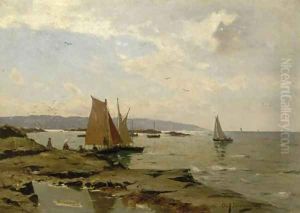Summer sailing boats off the Swedish coast by August Jernberg