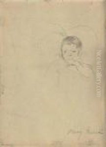 Two Children, One Sucking Her Thumb: A Double Sided Work by Mary Cassatt