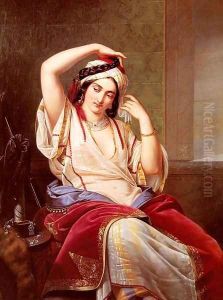 A Harem Beauty At Her Toilette