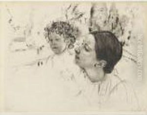 By The Pond (b. 161; Matthews/shapiro 1896) by Mary Cassatt