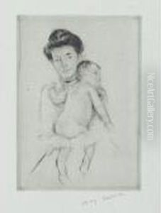 Mother Holding Nude Baby (b. 206) by Mary Cassatt