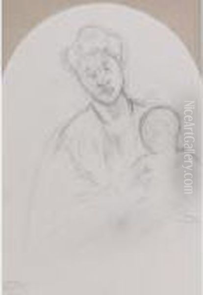 Femme Tenant Son Enfant Sur Les Genoux (mother Jeanne Holding Her Baby) - view 1