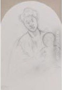 Femme Tenant Son Enfant Sur Les Genoux (mother Jeanne Holding Her Baby) by Mary Cassatt