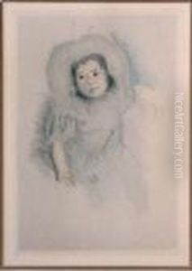Margot Wearing A Bonnet (no. 1) (breeskin 179) by Mary Cassatt