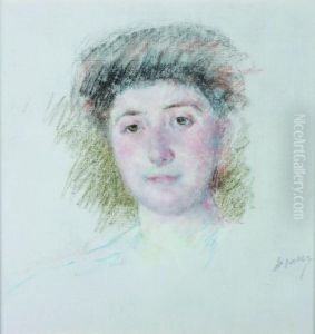 Portrait Of Madame Albert D'aleux by Mary Cassatt