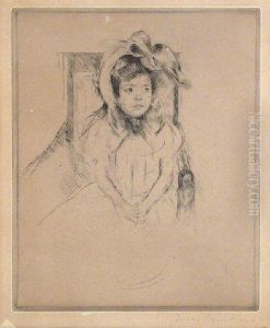 Margot Wearing A Large Bonnet, Seated In An Armchair (breeskin192)