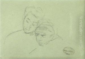 Two Female Figures by Mary Cassatt