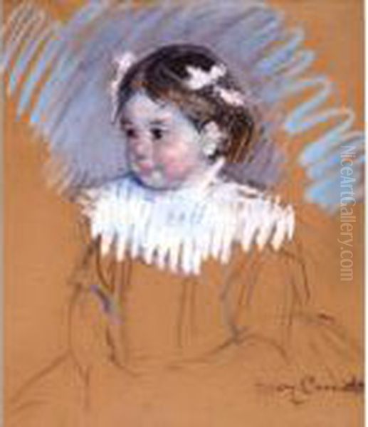 Bust Of Ellen With Bows In Her Hair - view 1