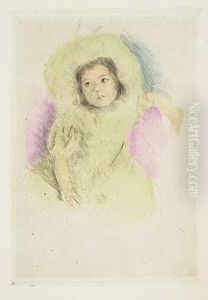 Margot Wearing A Bonnet (no. 1)<</b> by Mary Cassatt