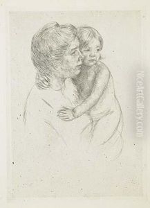 Denise Holding Her Child<</b> by Mary Cassatt