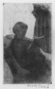 Lydia Reading, Turned Toward Right by Mary Cassatt