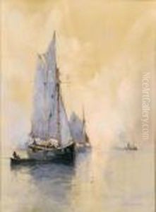 Calme Sur La Mer Du Nord by Hendrick, Henri Cassiers