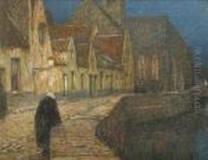 Nachtwandeling Te Brugge by Hendrick, Henri Cassiers