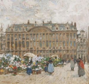 The Flower Market On The Brussels Grote Markt