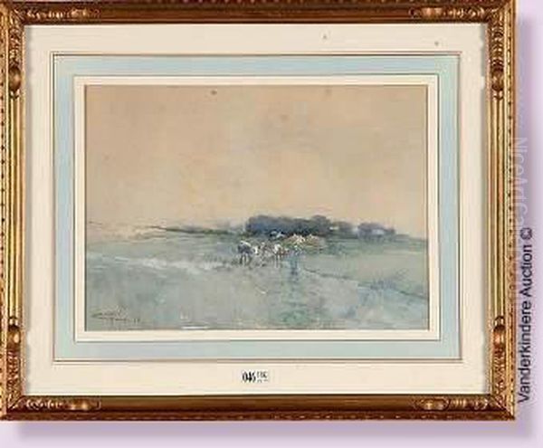 Vachere Et Son Troupeau Sur Le Chemin - view 1