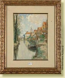 Canal En Hollande by Hendrick, Henri Cassiers