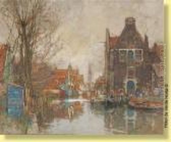 Barges Sur Fond De Ville - view 1